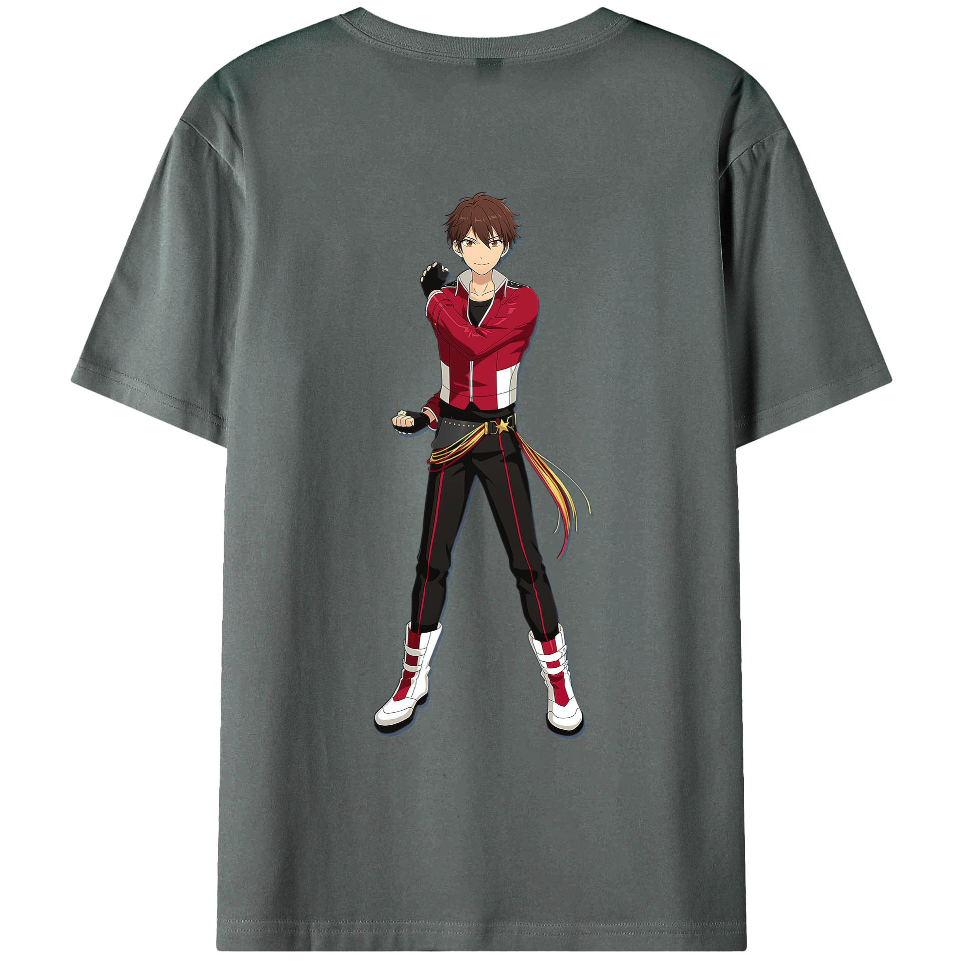 （画像用） あんさんぶるスターズ! Ensemble Stars 綿100％ メンズ半袖Tシャツ（バックプリント） 通気性